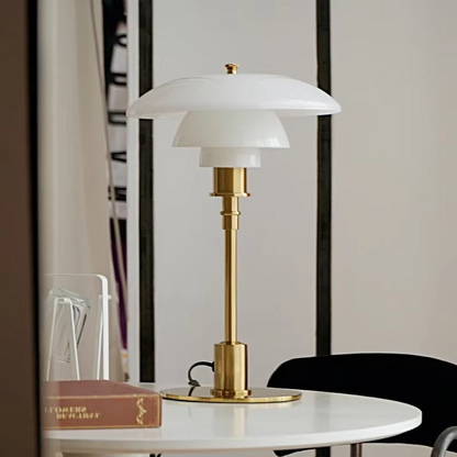 Lampe de Table Dorée Verre Design Nordique