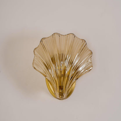 Lampe Murale Élégante Coquillage en Métal et Verre