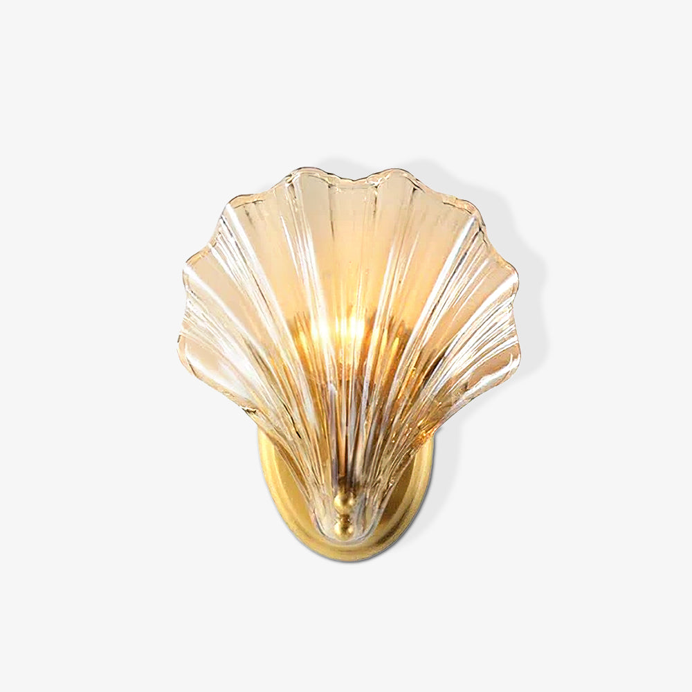 Lampe Murale Élégante Coquillage en Métal et Verre - Foivo