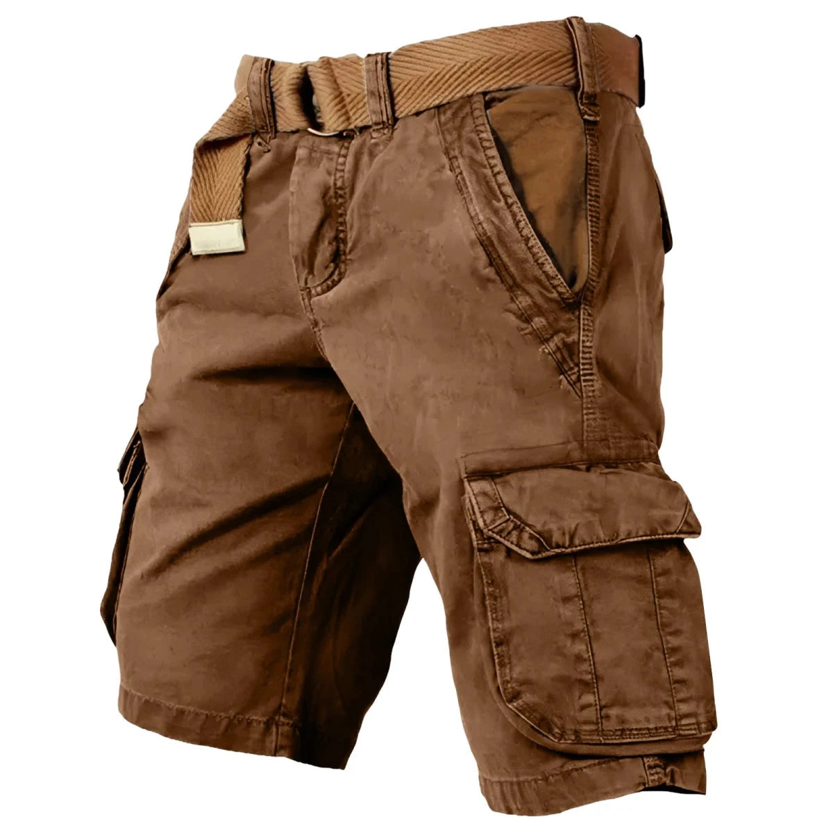 Short Cargo Homme Coton Coupe Ample Utilitaire - Foivo