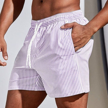 Short de Bain Homme Rayé Classique 3