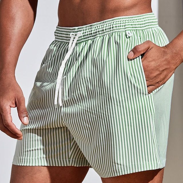 Short de Bain Homme Rayé Classique 4