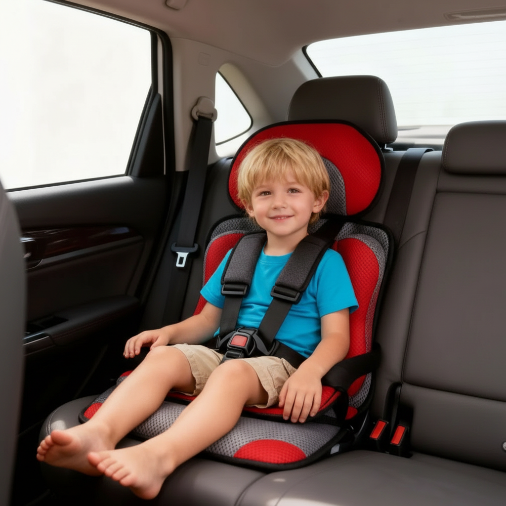 Siège auto enfant avec harnais – Rehausseur avec dossier pour voiture-accessoires-Rouge-Bébé ( 0-4 Ans )-Oslo France