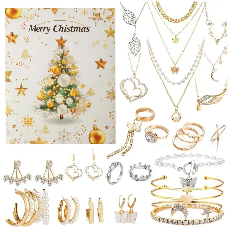 Collier et Boucle d'Oreilles de Noël | Bijoux Festifs de la Saint-Nicolas - BlxckFR