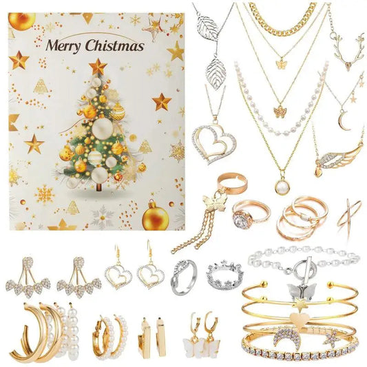 Collier et Boucle d'Oreilles de Noël | Bijoux Festifs de la Saint-Nicolas - BlxckFR