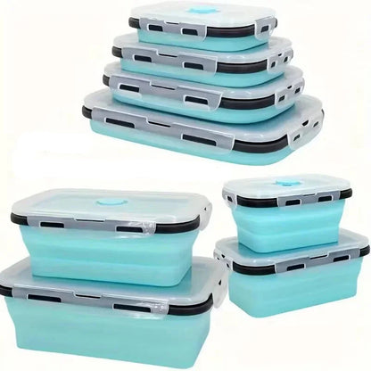 Boîtes de Rangement Alimentaire Étanches et Pliables en Silicone
