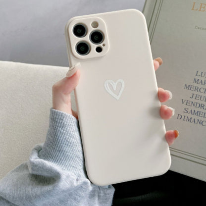 Étui iPhone Doux au Toucher | Cœur Rose Protégé