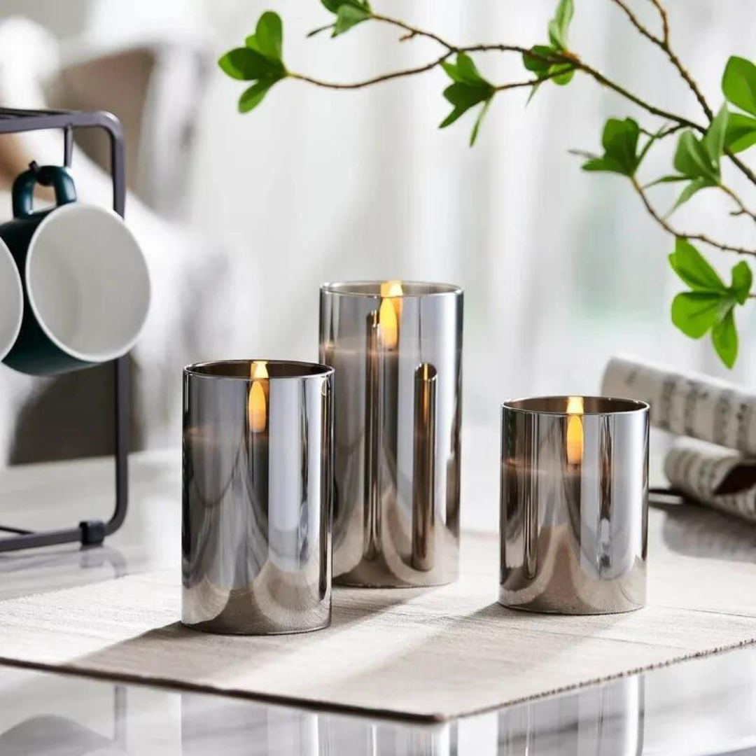 Bougie parfumée Chic en verre - 3 pour le prix de 1