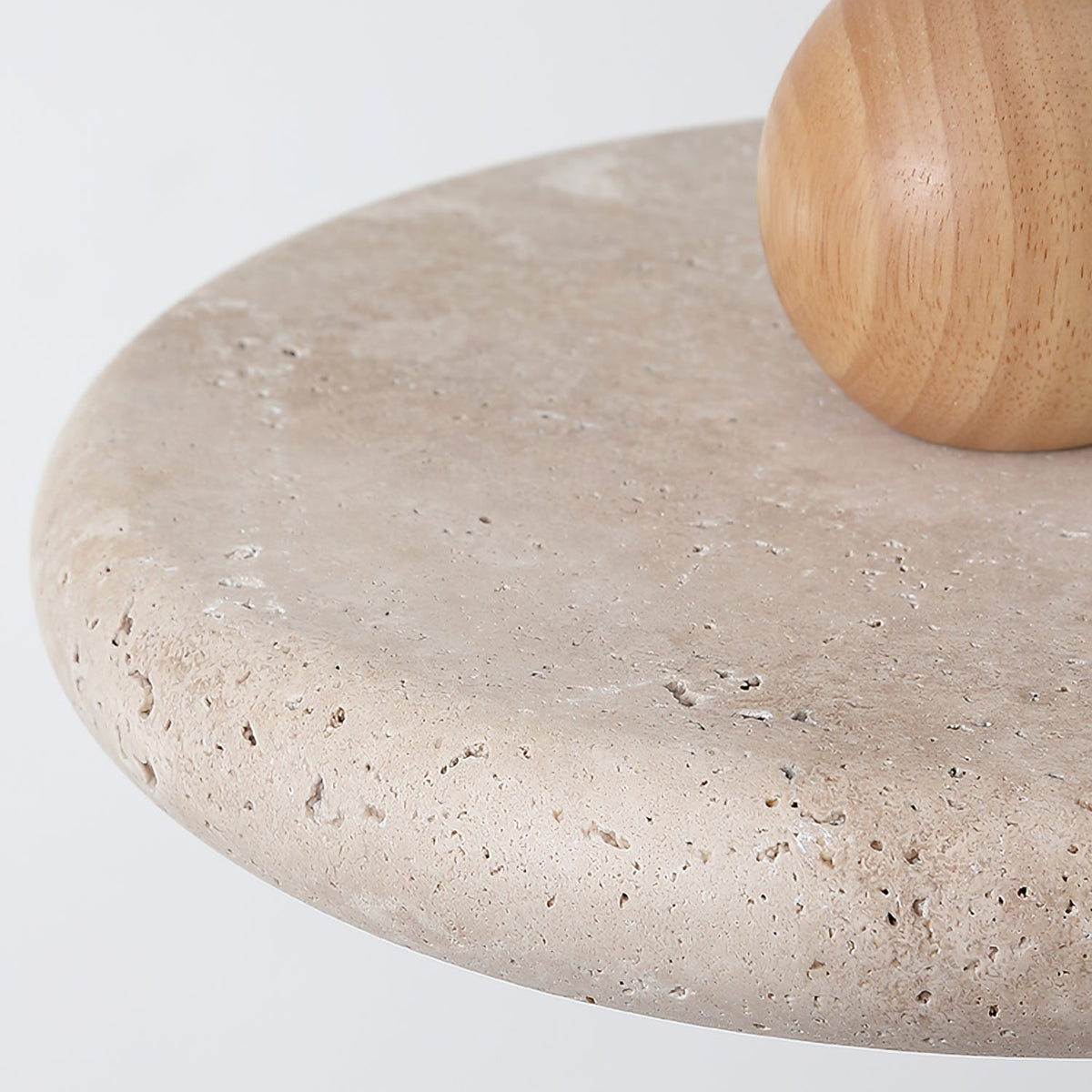 Suspension Luminaire Bois et Pierre Design Naturel Style Suspendu