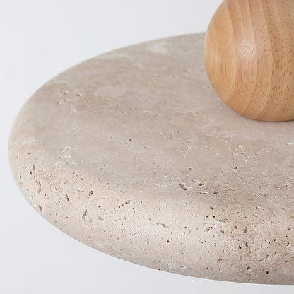 Suspension Luminaire Bois et Pierre Design Naturel Style Suspendu