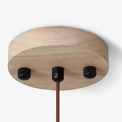 Suspension Luminaire Bois et Pierre Design Naturel Style Suspendu