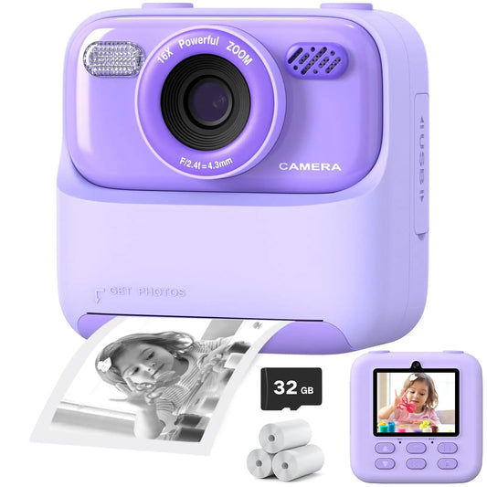Appareil Photo Instantané Enfant | Selfies HD 32 Go - Foivo