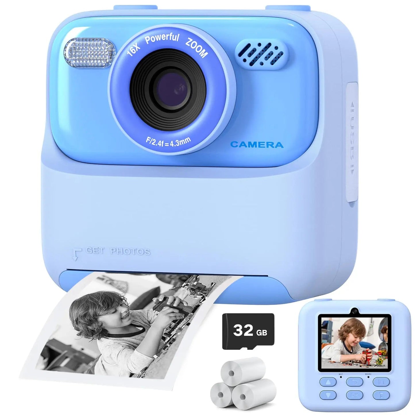 Appareil Photo Instantané Enfant | Selfies HD 32 Go
