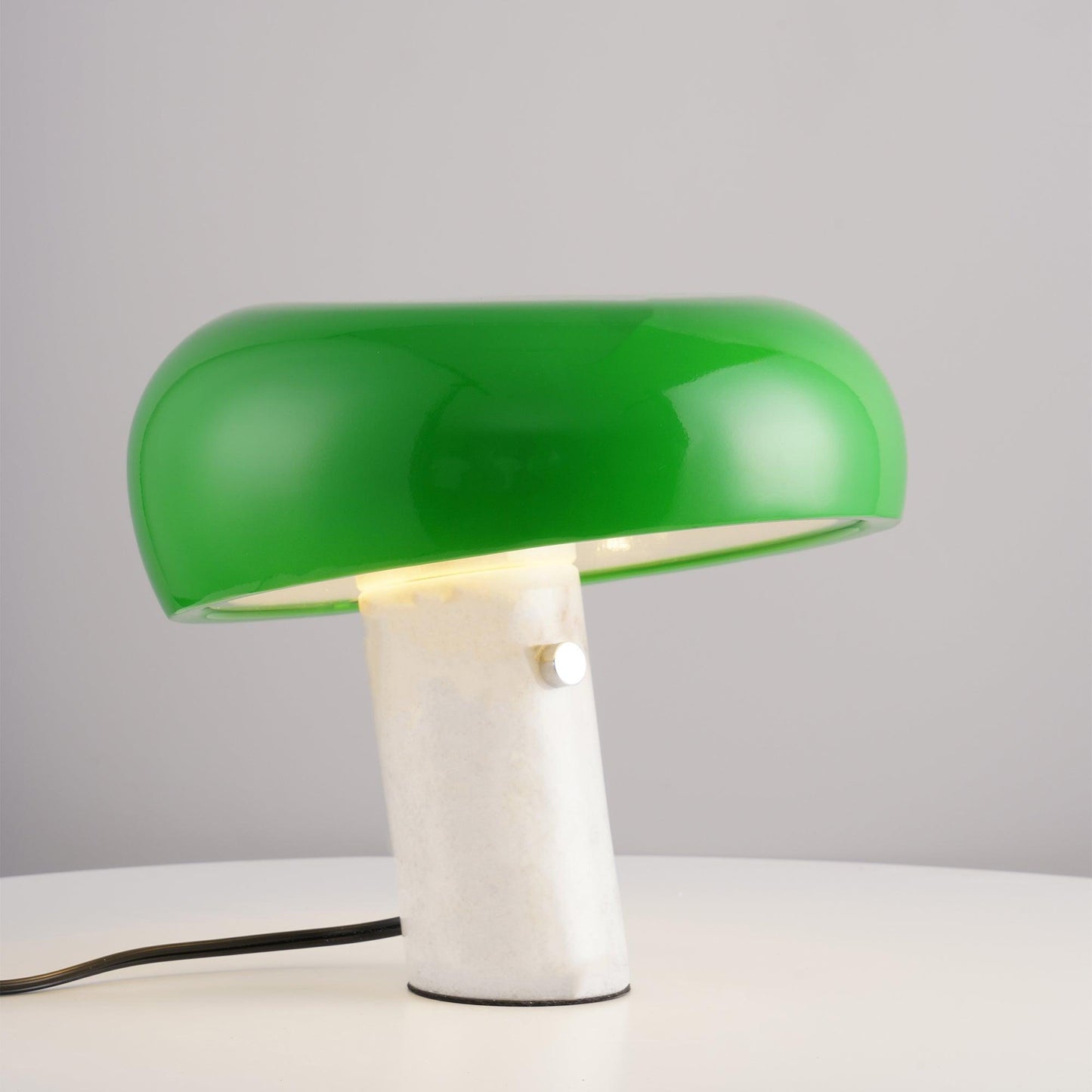 Lampe de Table Design Marbre - Élégante en Marbre Blanc et Métal Chromé