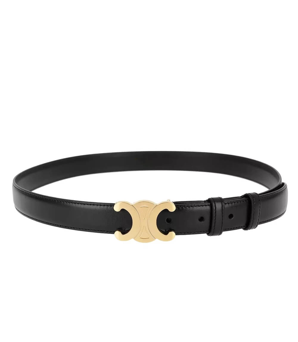 Ceinture Cuir Classique avec Boucle Chromée