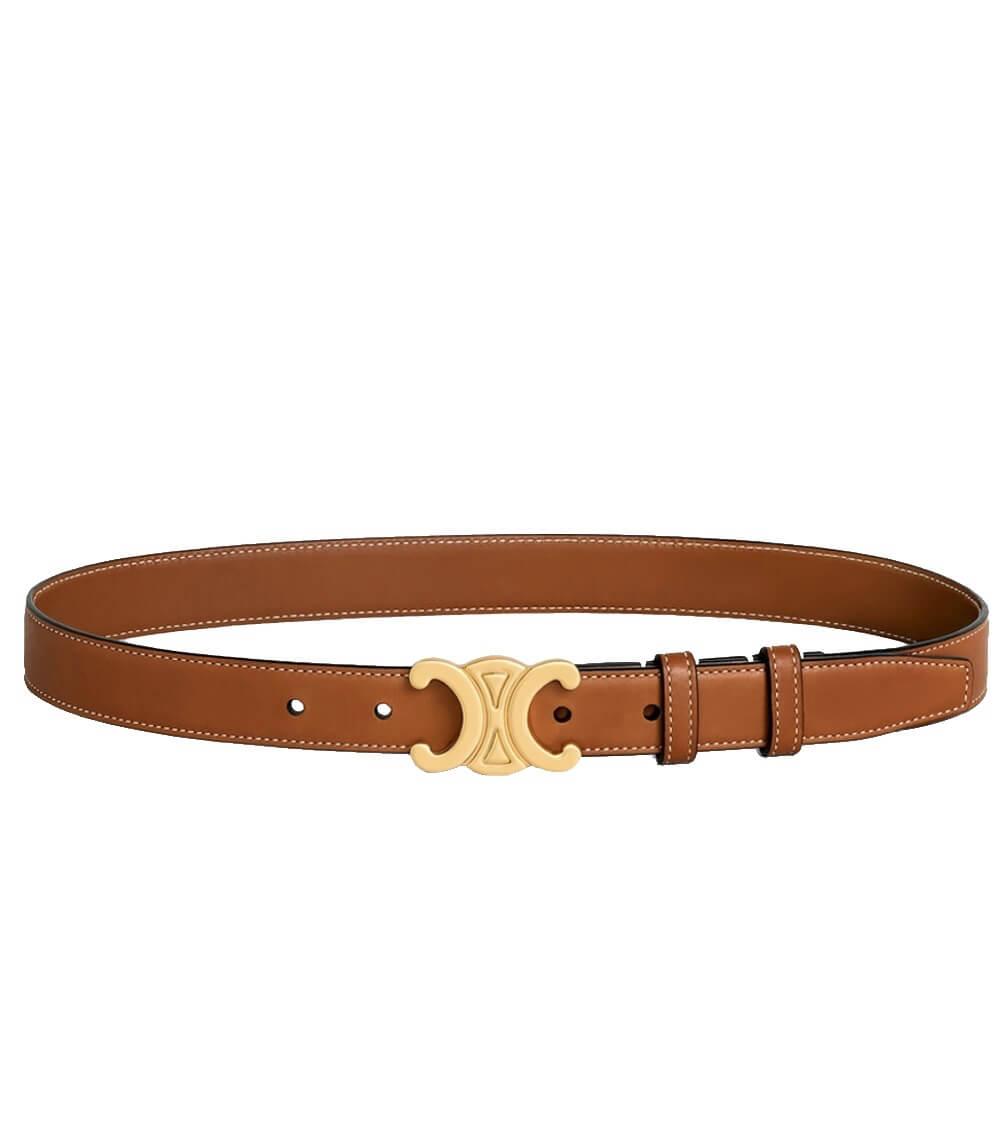 Ceinture Cuir Classique avec Boucle Chromée