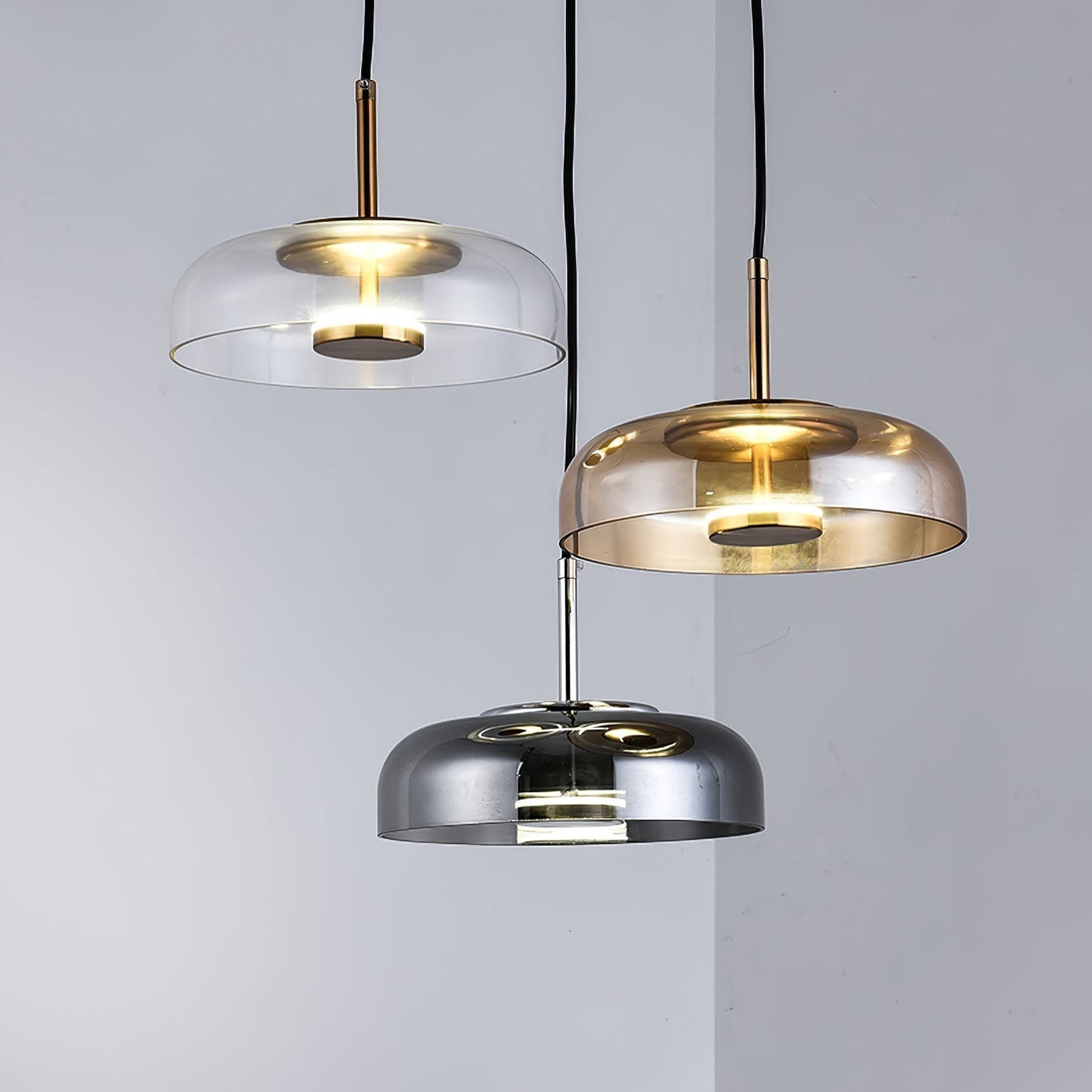 Luminaire LED Chic en Laiton et Verre - Foivo