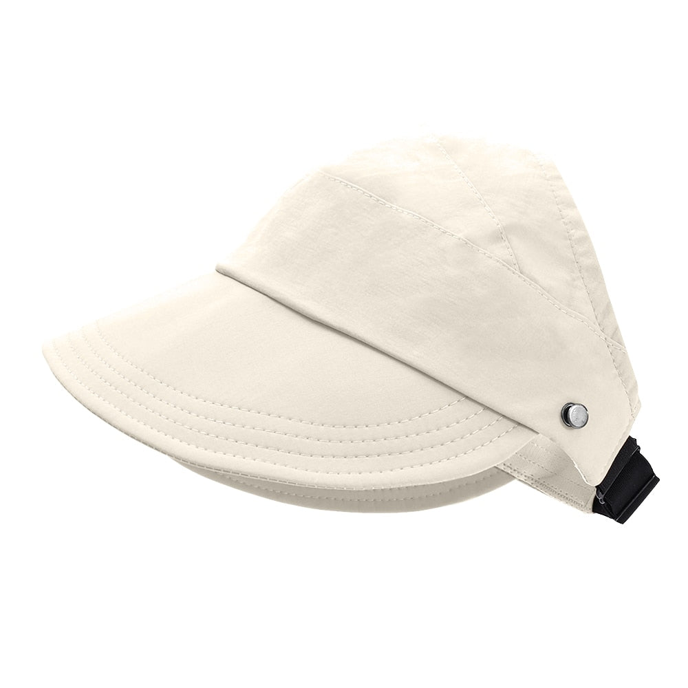 Chapeau de Soleil Élégant à Large Bordure en Coton pour Été