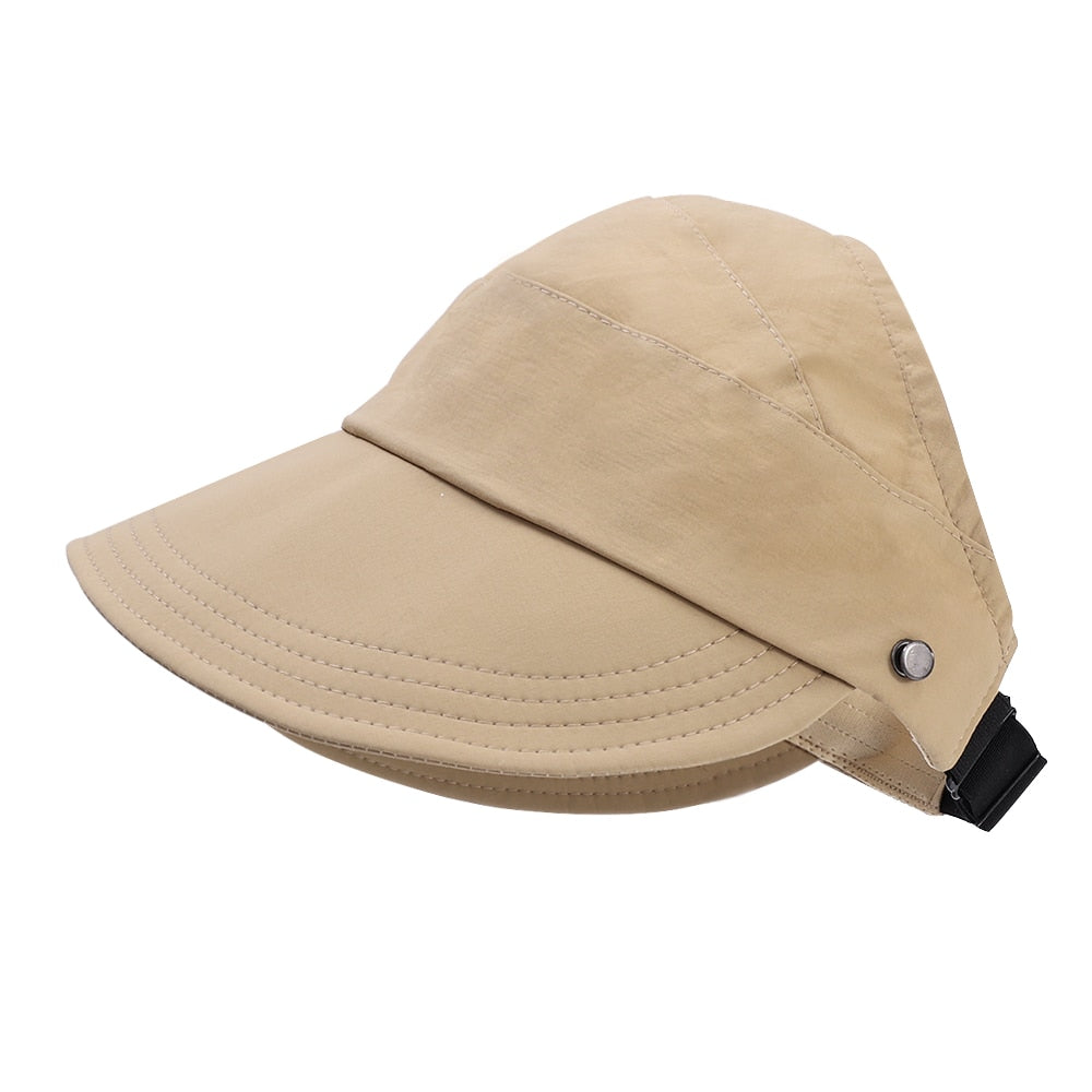 Chapeau de Soleil Élégant à Large Bordure en Coton pour Été