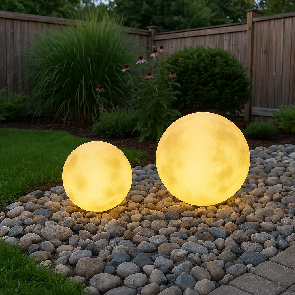 Lampe Jardin Énergie Solaire Design Lunaire - Foivo
