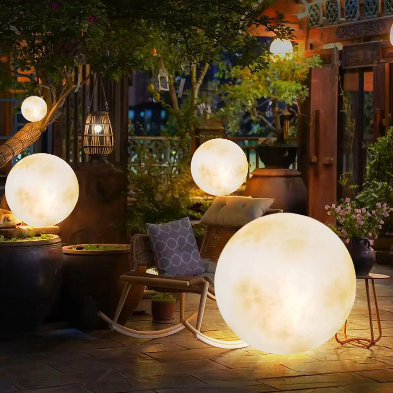 Lampe Jardin Énergie Solaire Design Lunaire