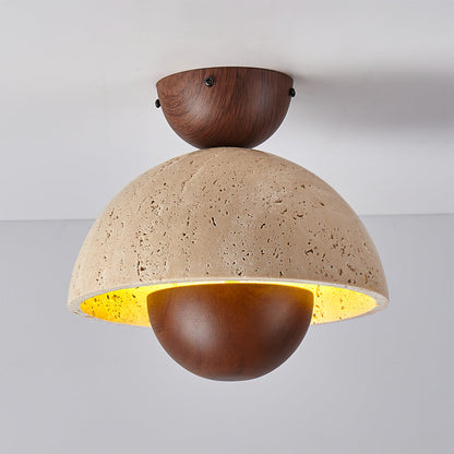 Lampe Plafond Design Luxe en Pierre Naturelle