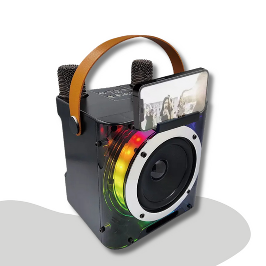 Enceinte Karaoké Nomade avec Micro Double et Support Téléphone - BlxckFR