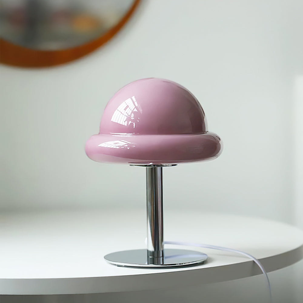 Lampe de Table Design Futuriste en Verre Transparent
