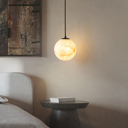 Luminaire Suspendu en Marbre Élégant et Chic