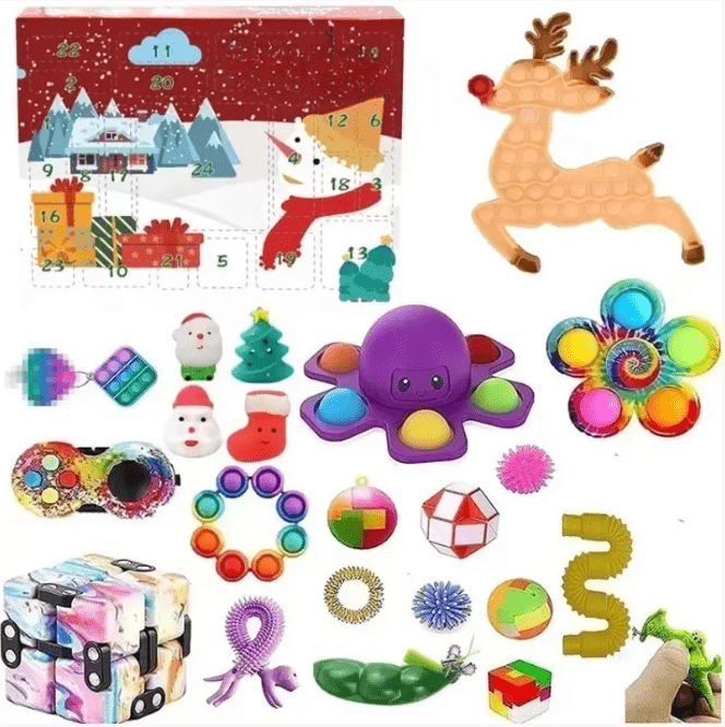 Calendrier de l'Avent Jouets Éducatifs | 24 Jouets Surprises Calmes et Amusants - Foivo