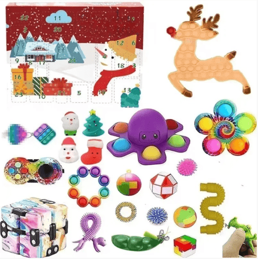 Calendrier de l'Avent Jouets Éducatifs | 24 Jouets Surprises Calmes et Amusants - Foivo