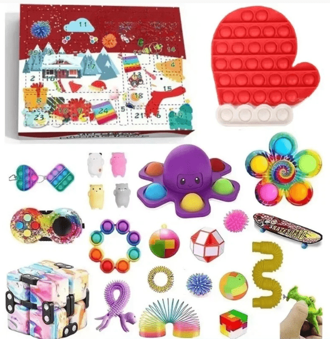 Calendrier de l'Avent Jouets Éducatifs | 24 Jouets Surprises Calmes et Amusants
