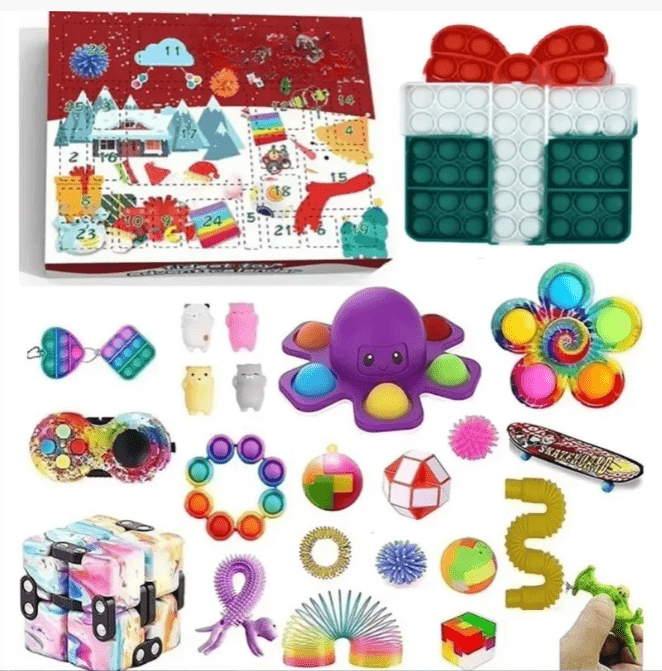 Calendrier de l'Avent Jouets Éducatifs | 24 Jouets Surprises Calmes et Amusants