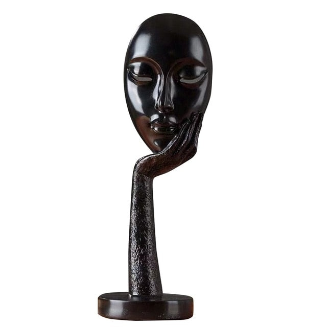 Statue Décorative Visage Humain Abstrait Design Moderne - Foivo