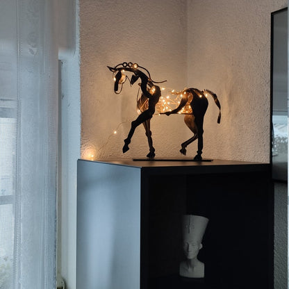 Statue de Cheval Artisanale Décorative 2