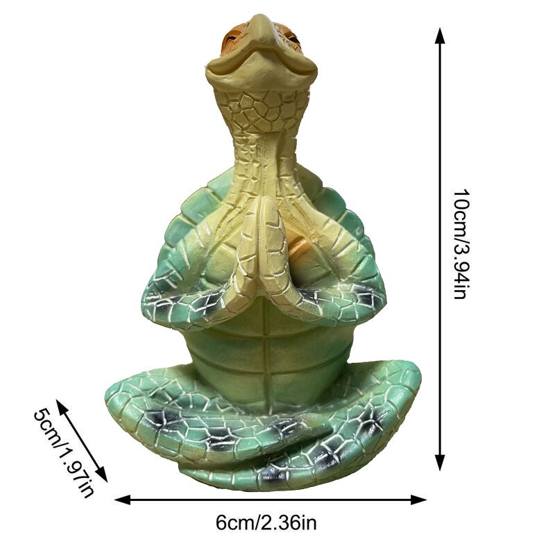 Statue Décorative Tortue de Mer Résine Méditation Intérieur Extérieur - Foivo