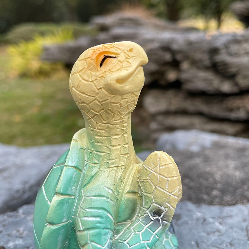 Statue de tortue de mer en méditation pour décoration intérieure et extérieure 6