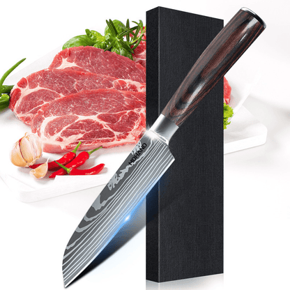 Set de Couteaux de Cuisine Unisexe Acier Inoxydable Professionnel