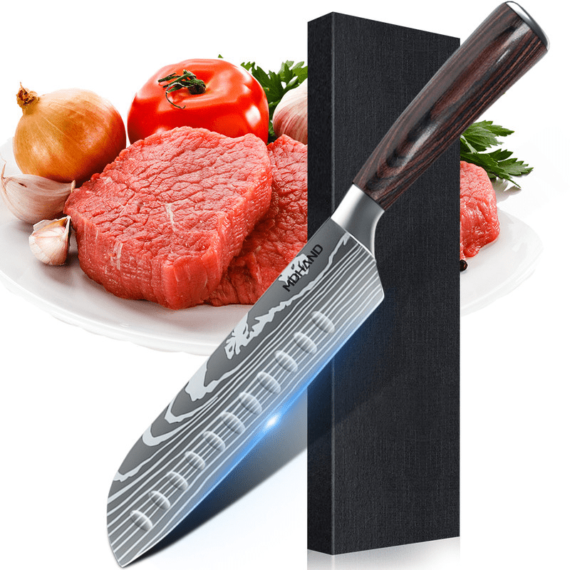Set de Couteaux de Cuisine Unisexe Acier Inoxydable Professionnel