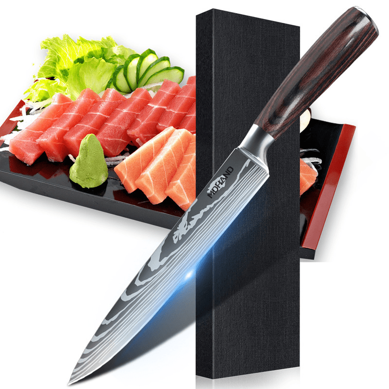 Set de Couteaux de Cuisine Unisexe Acier Inoxydable Professionnel