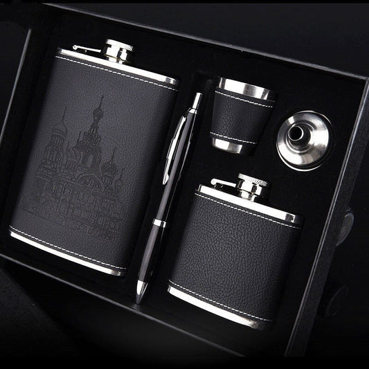 Bouteille à Whisky en Métal Luxe pour Déplacement - Foivo