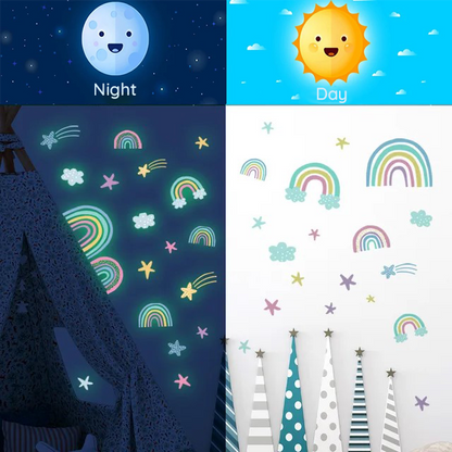 Stickers Décoratifs Éléphant Lumineux Chambre Bébé