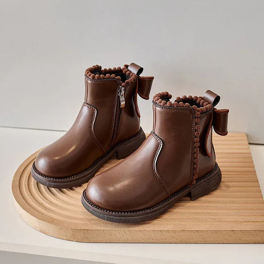 Bottes Enfant Cuir Noir Antidérapant - BlxckFR