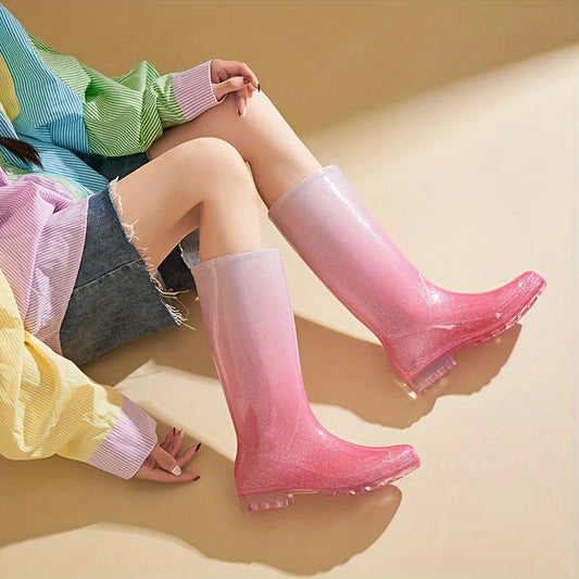 Bottes Imperméables Femme | Chic Dégradé et Semelle Grip - Foivo