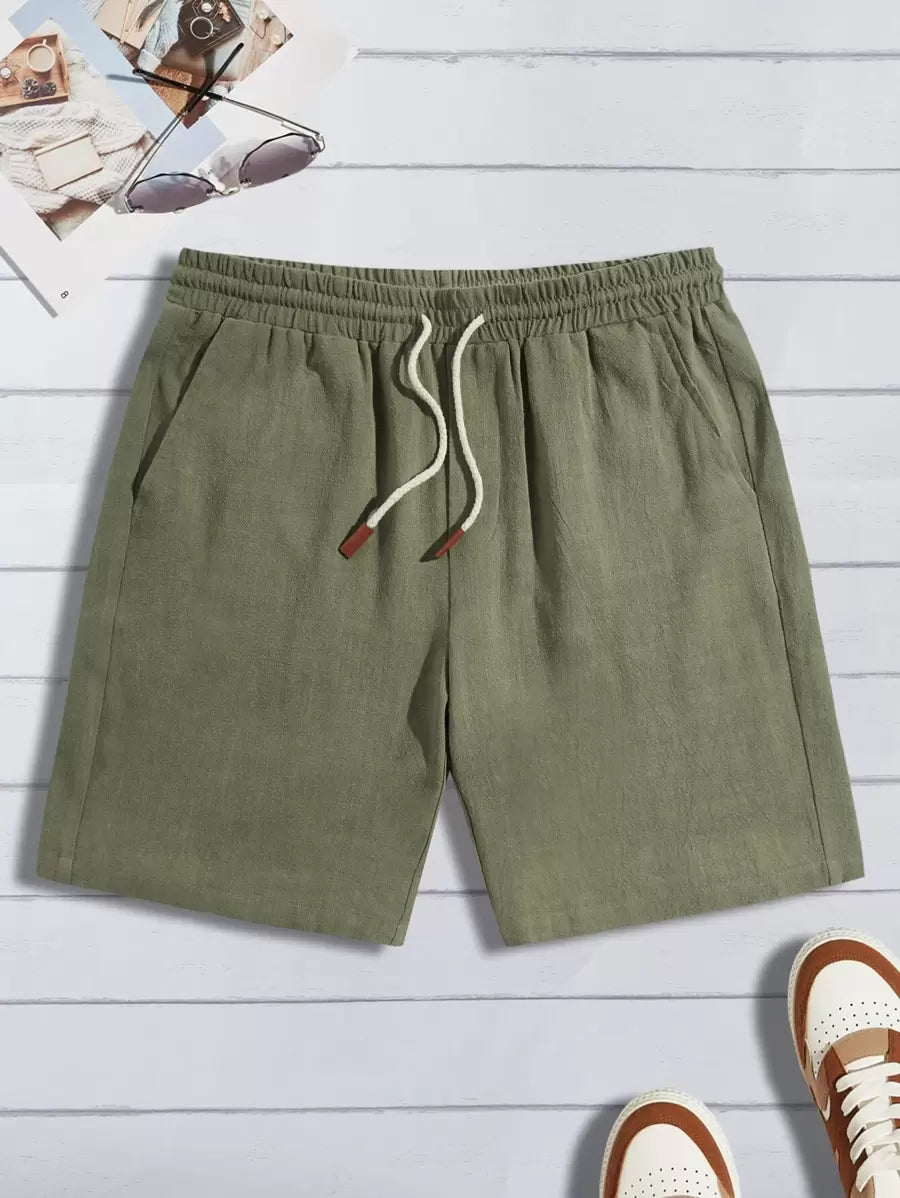 Shorts Droite Été avec Cordage taille