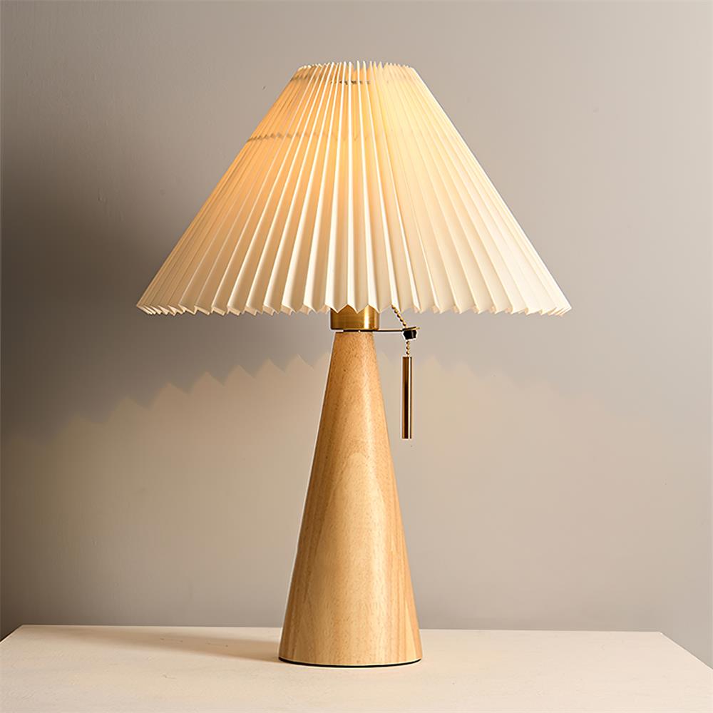 Lampe de Table Design Bois Métal Élégant