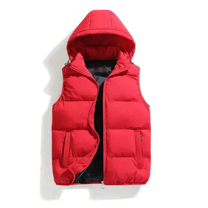 Gilet d'hiver chaud pour homme | Doublure isolante et capuche réglable