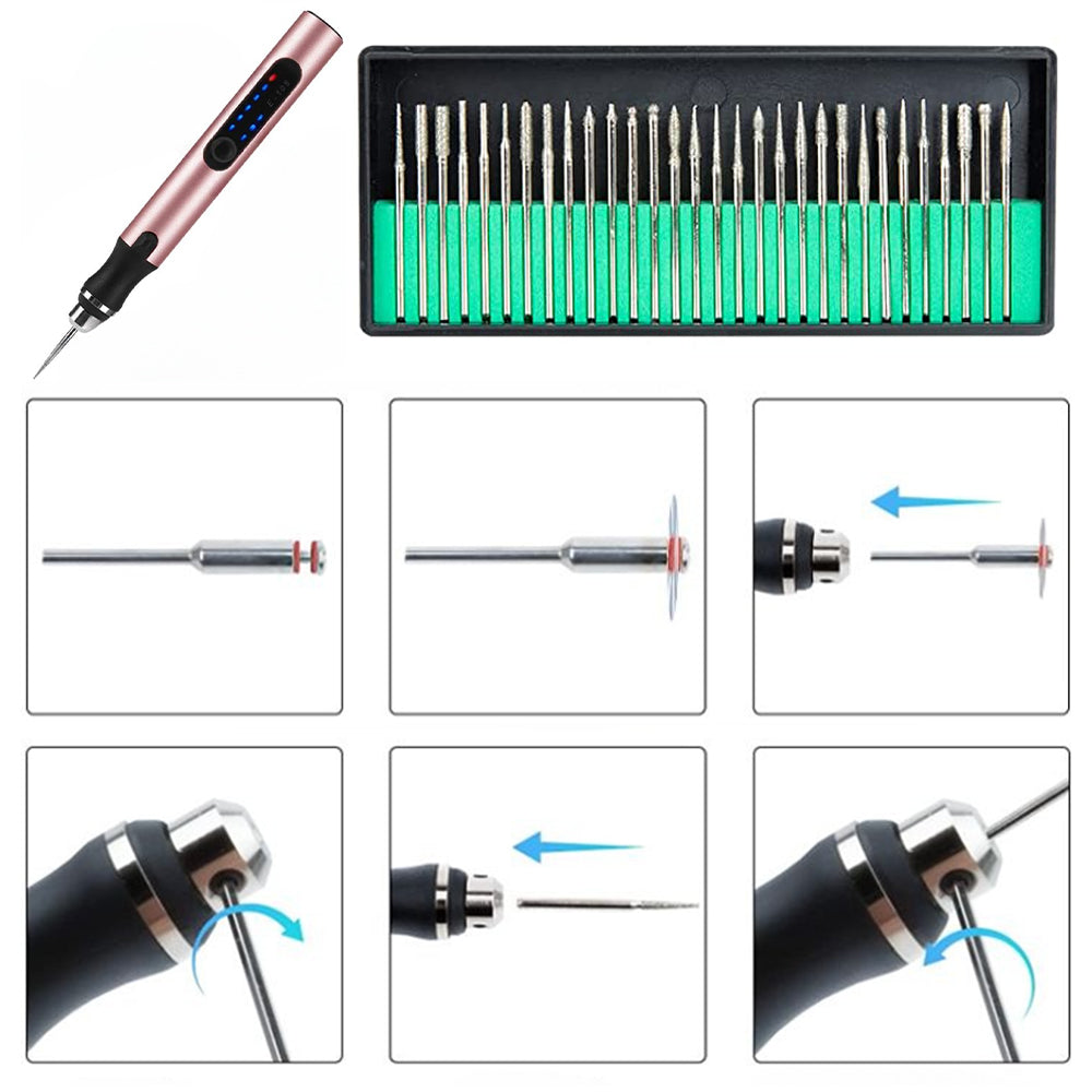 Stylo Graveur Électrique Rechargeable Précis avec Vitesse Réglable 5