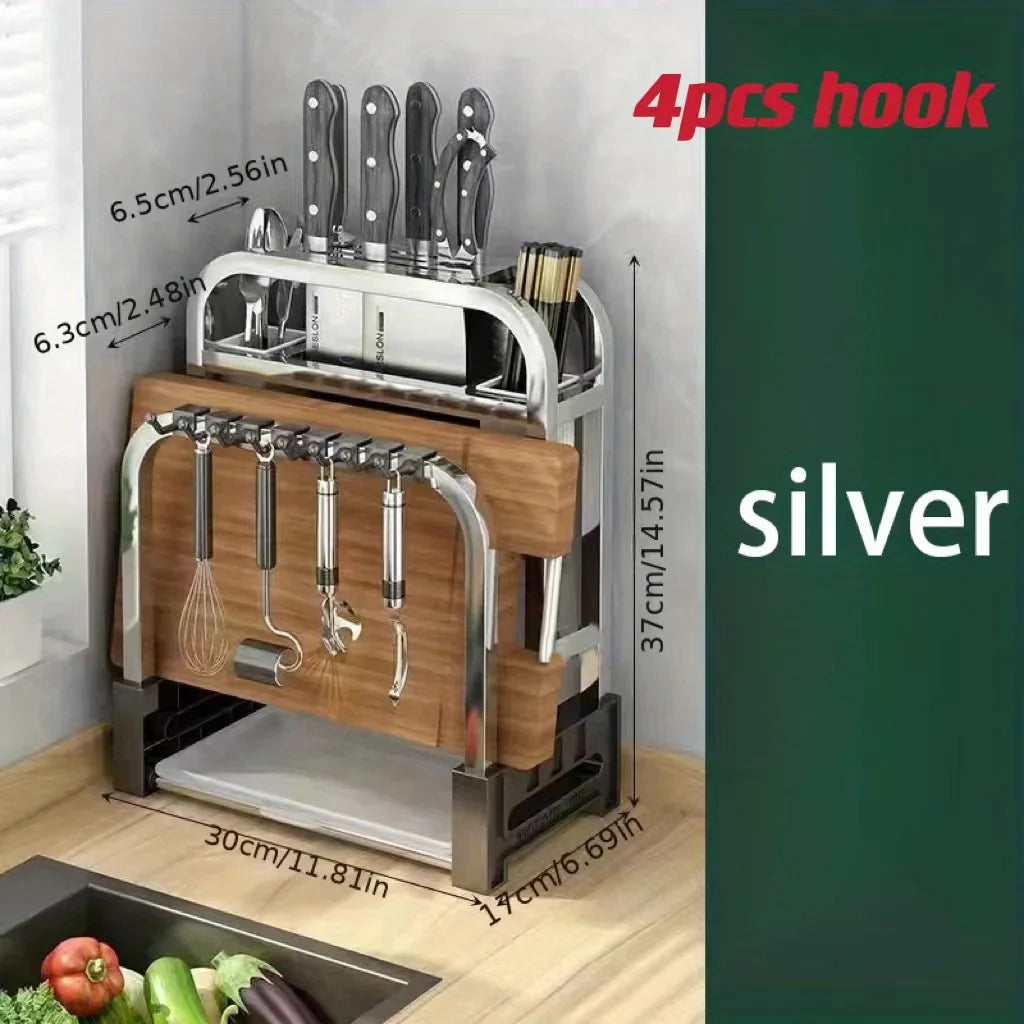 Support de Cuisine Multifonctionnel en Acier Inoxydable 7