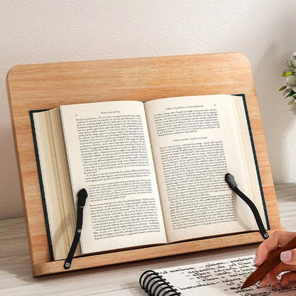 Support de lecture en Bois Réglable et Pliable